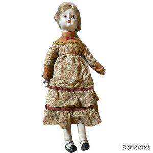 1970’s Walda Doll Vintage Blonde Bisque Porcelain Painted Face Original Clothes